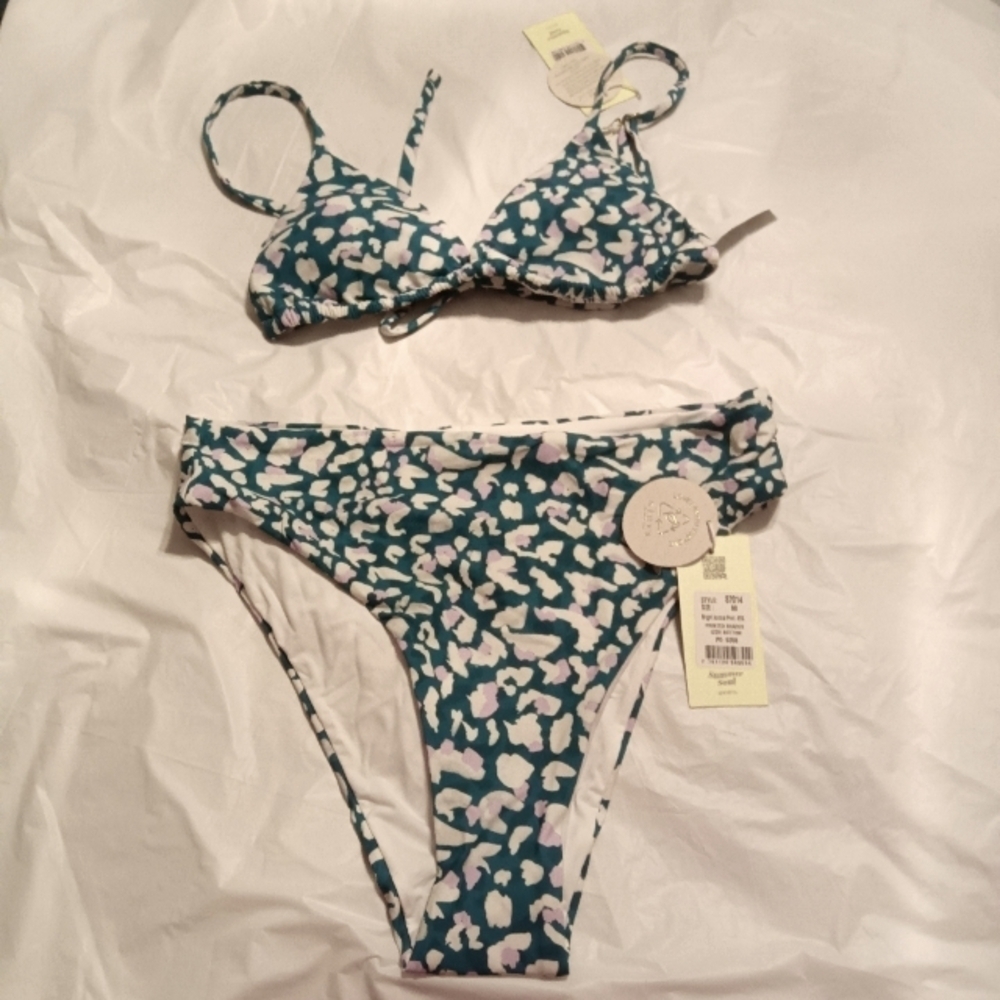 Kibys Animal Print Bikini Set Maira Top Izzie Bottom Size Medium - Picture 3 of 13